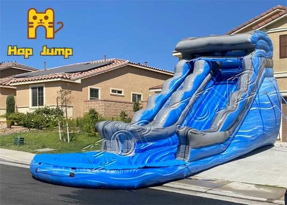 สนามหลังบ้าน Kids Inflatables Double Lane Slip And Slide 13ft 14ft