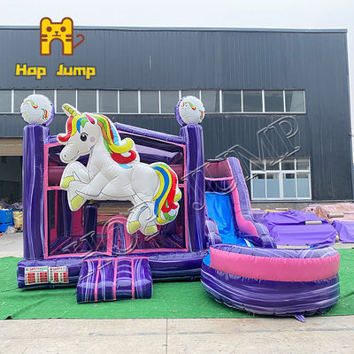กระเป๋าผ้าใบเป่าลมไฟฟ้า Little Pony Inflatable Bouncer Slide Combo Castle