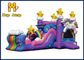 เด็ก Inflatable Marbled PVC Inflatable Bounce Combo สไลด์ Bouncy Castle