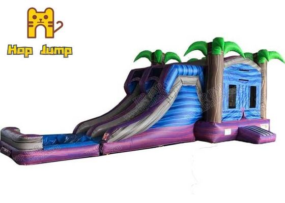 PVC 0.55mm Residential Inflatable Bouncer Combo 9 * 4m Waterproof
