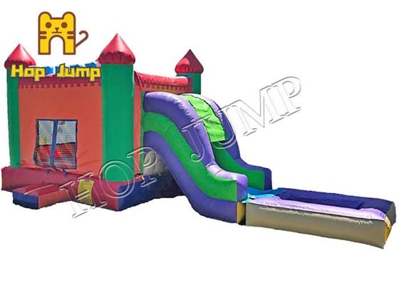 PVC Bouncy Castle Slide Combo เด็ก Inflatables 4x8m NFPA 701