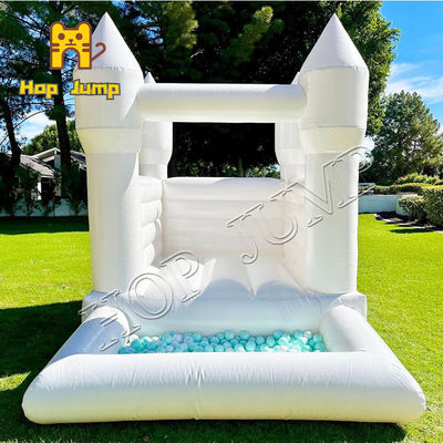คุณภาพ 10ft 0.55mm PVC สีขาวงานแต่งงาน Inflatable Bouncer Castle House Kids Jumper โรงงาน