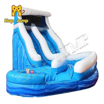 18ft Blue Curve เปียกแห้งสไลด์น้ำทำให้พองใช้ในเชิงพาณิชย์สวนน้ำกลางแจ้ง