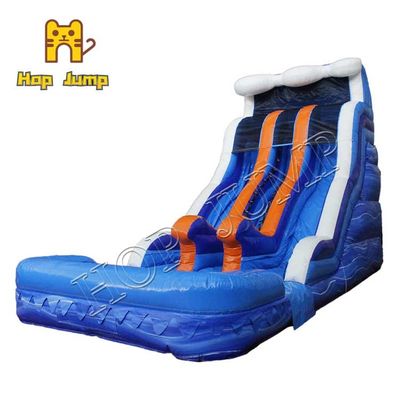 เชิงพาณิชย์ Unisex สไลด์น้ำทำให้พอง 18ft Double Super Dry Wet Slide
