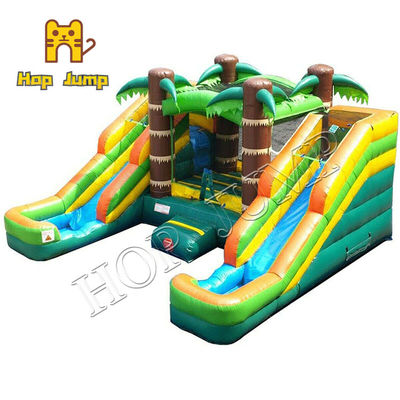 Double Lane Inflatable Bouncer สไลด์ Combo House 0.55mm PLATO PVC